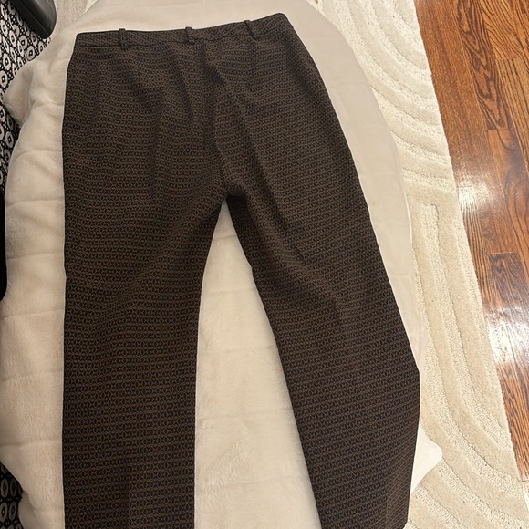 Wilfred Baroque High Rise Flared Jacquard Textured Trousers Pants - Picture 4 of 5